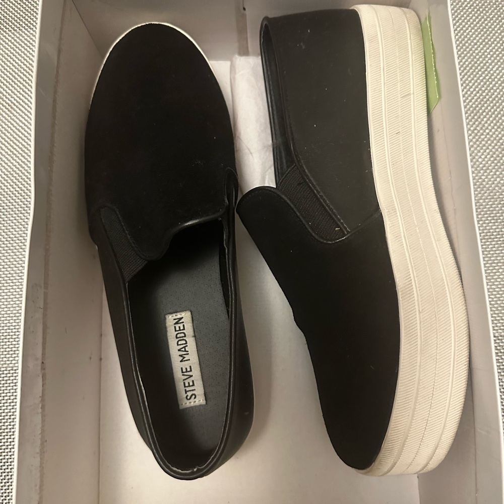 Steve Madden 
Buhba black suede sneakers